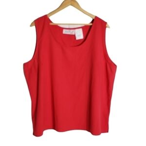 VINTAGE 80s Red tank top boxy loose fit NWT